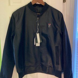 F-Collection Men's Black Leather Jacket New with Tags Size Medium M19120:PR450
